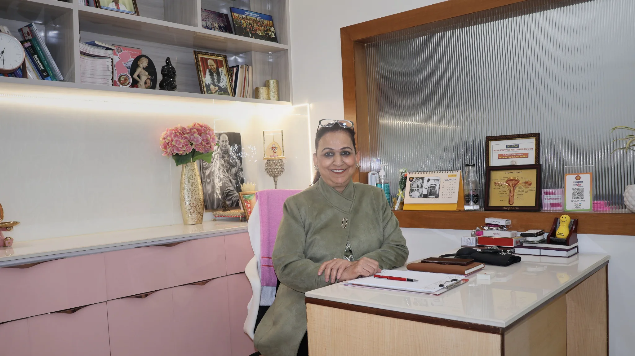 Dr Gurmeet Bansal seated in her consultation room